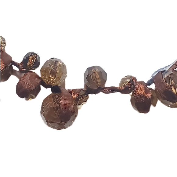 VINTAGE Necklace with a series of faceted, iridescent acrylic beads - Picture 3 of 10